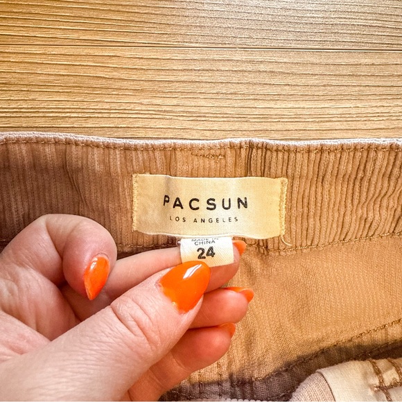 PacSun Corduroy Button Front Mini Skirt Pink Womens 24 - Picture 4 of 5